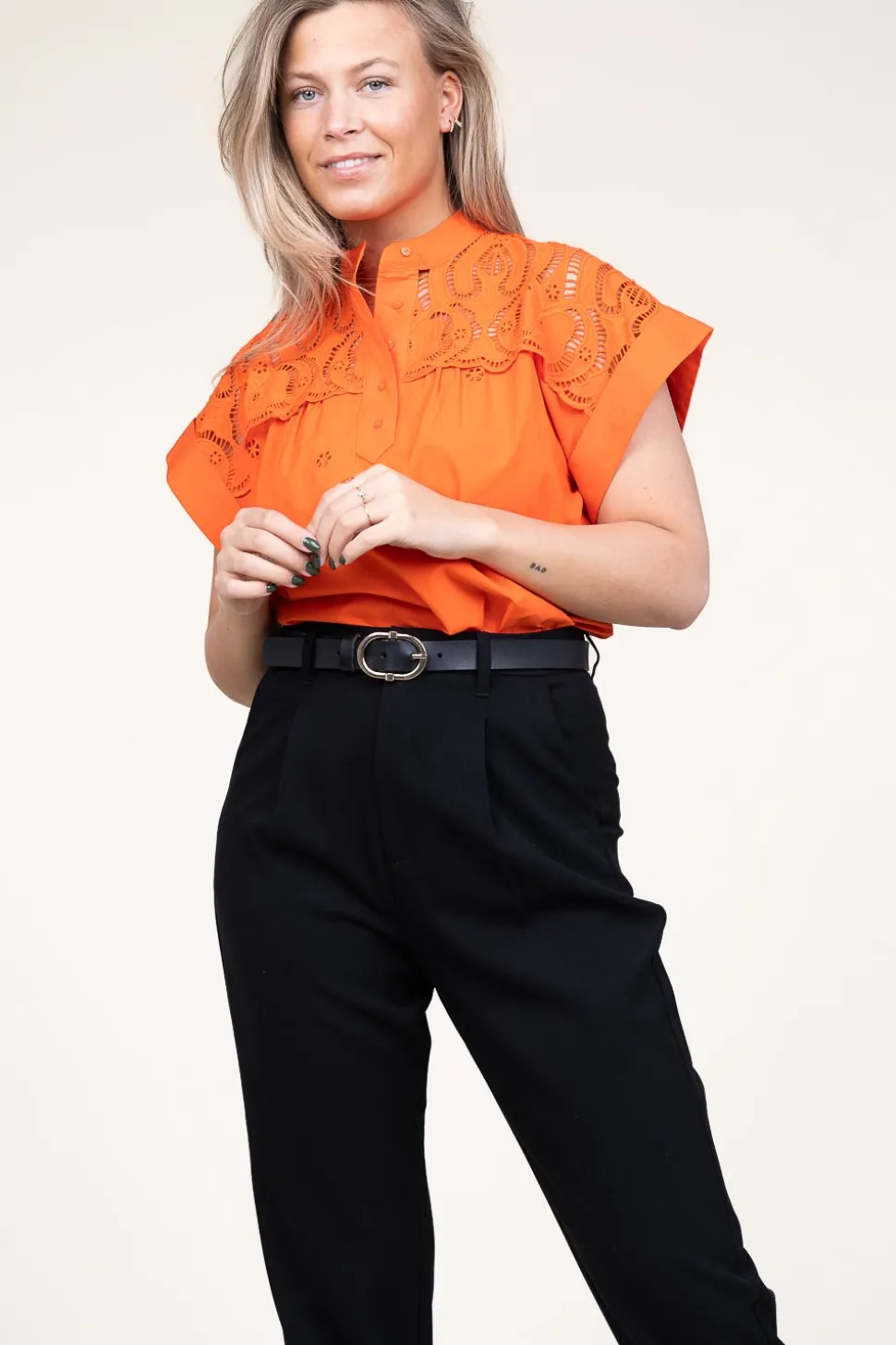 Embroidery Blouse Lina | Orange... | Suncoo | Little Soho