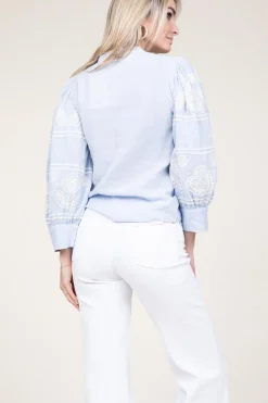 Embroidery Blouse Rony | Blue... | Antik Batik | Little Soho