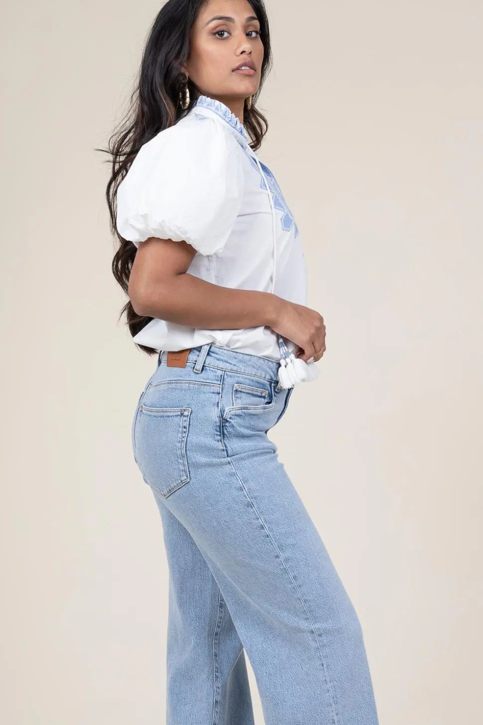 Embroidery Poplin Top Amelia | White... | Scarlett Poppies | Little Soho