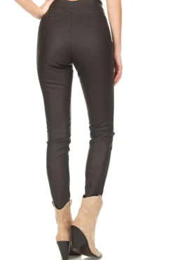 Faux Leather Leggings Amber | Brown... | Knit-Ted | Little Soho