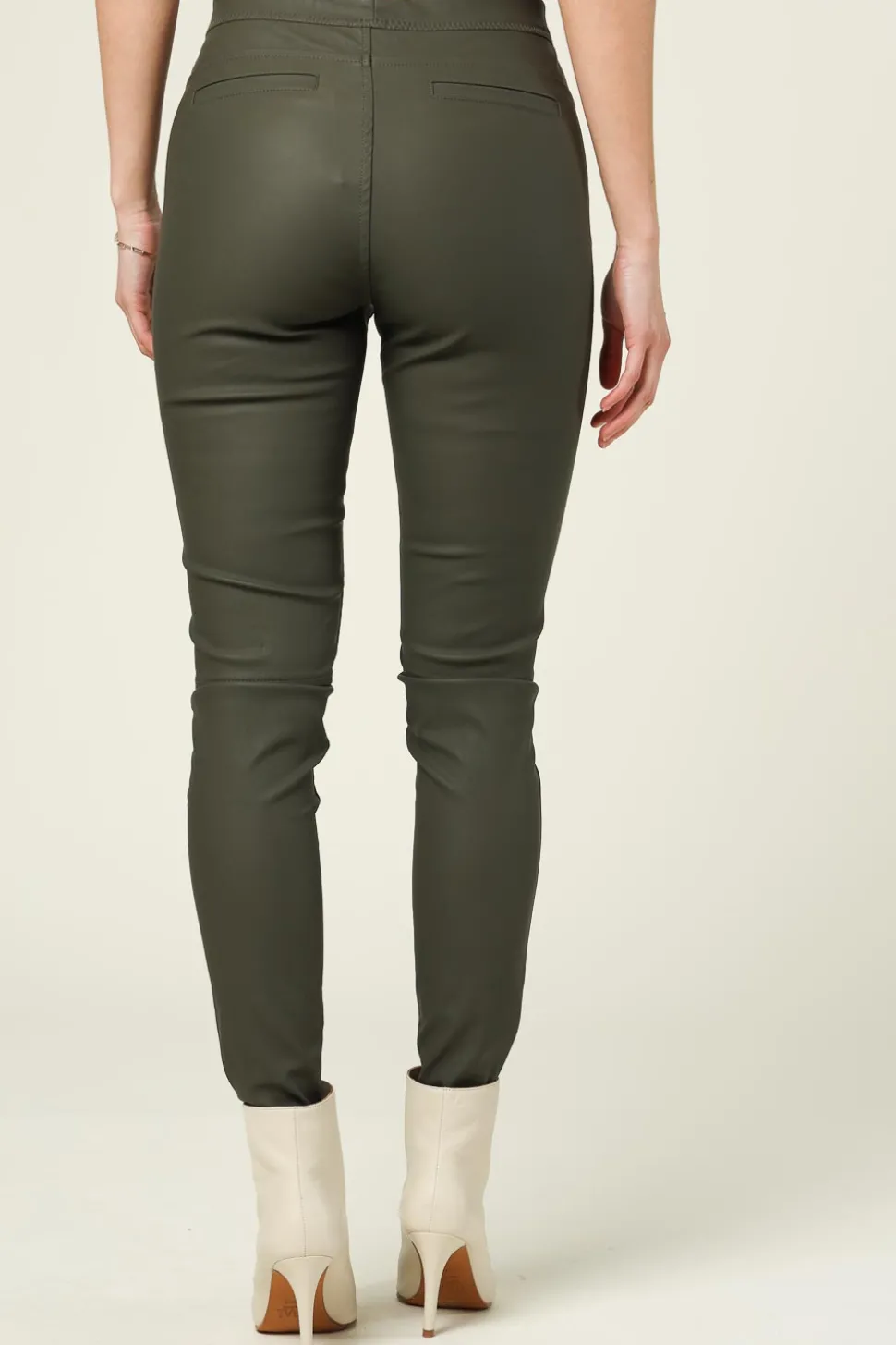 Faux Leather Leggings Amber | Green... | Knit-Ted | Little Soho