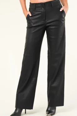Faux Leather Pants Naomi | Black... | Knit-Ted | Little Soho