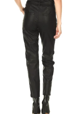 Faux Leather Paperbag Pants Francis | Black... | Knit-Ted | Little Soho