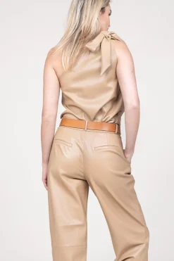 Faux Leather Top Vienna | Camel... | Dante 6 | Little Soho