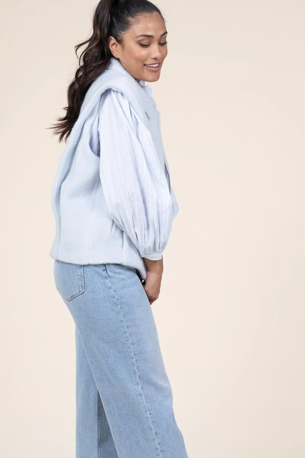 Faux Mohair Waistcoat Helen | Blue... | Studio Ar | Little Soho