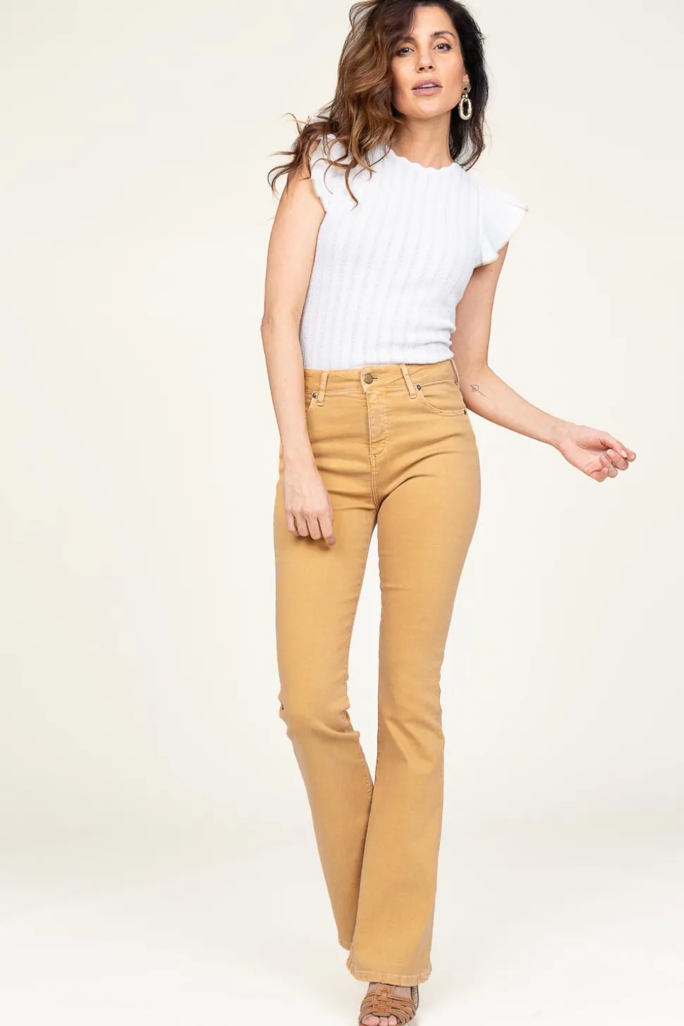 Fine Knitted Top With Ruffles Curuana | White... | Kocca | Little Soho