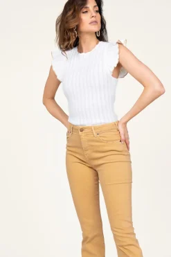 Fine Knitted Top With Ruffles Curuana | White... | Kocca | Little Soho