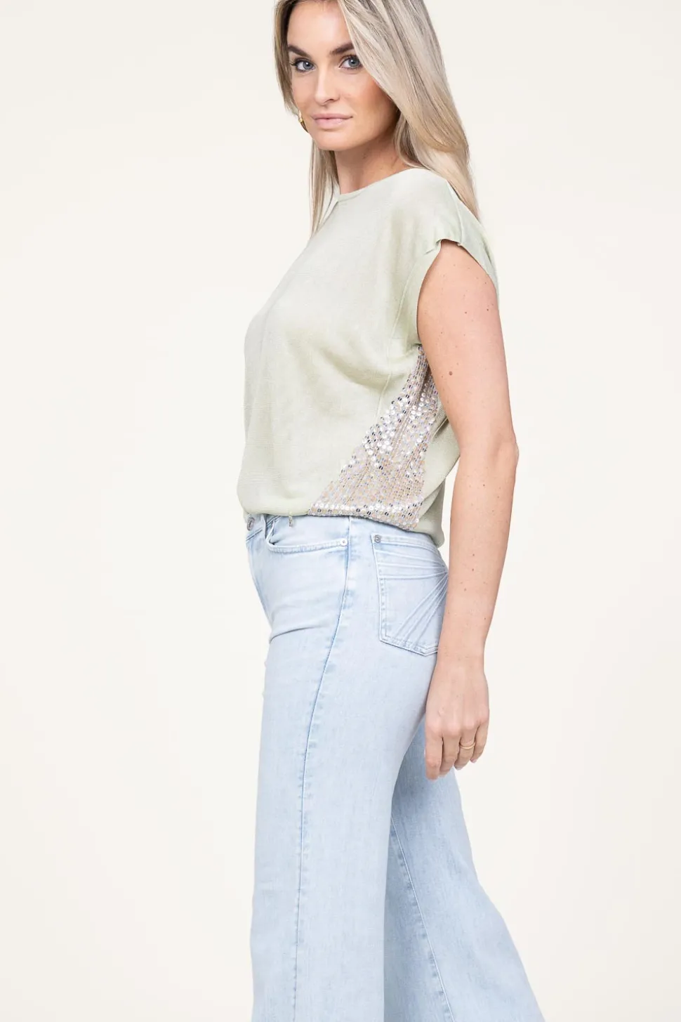 Fine Knit With Sequins Maraurari | Green... | Kocca | Little Soho