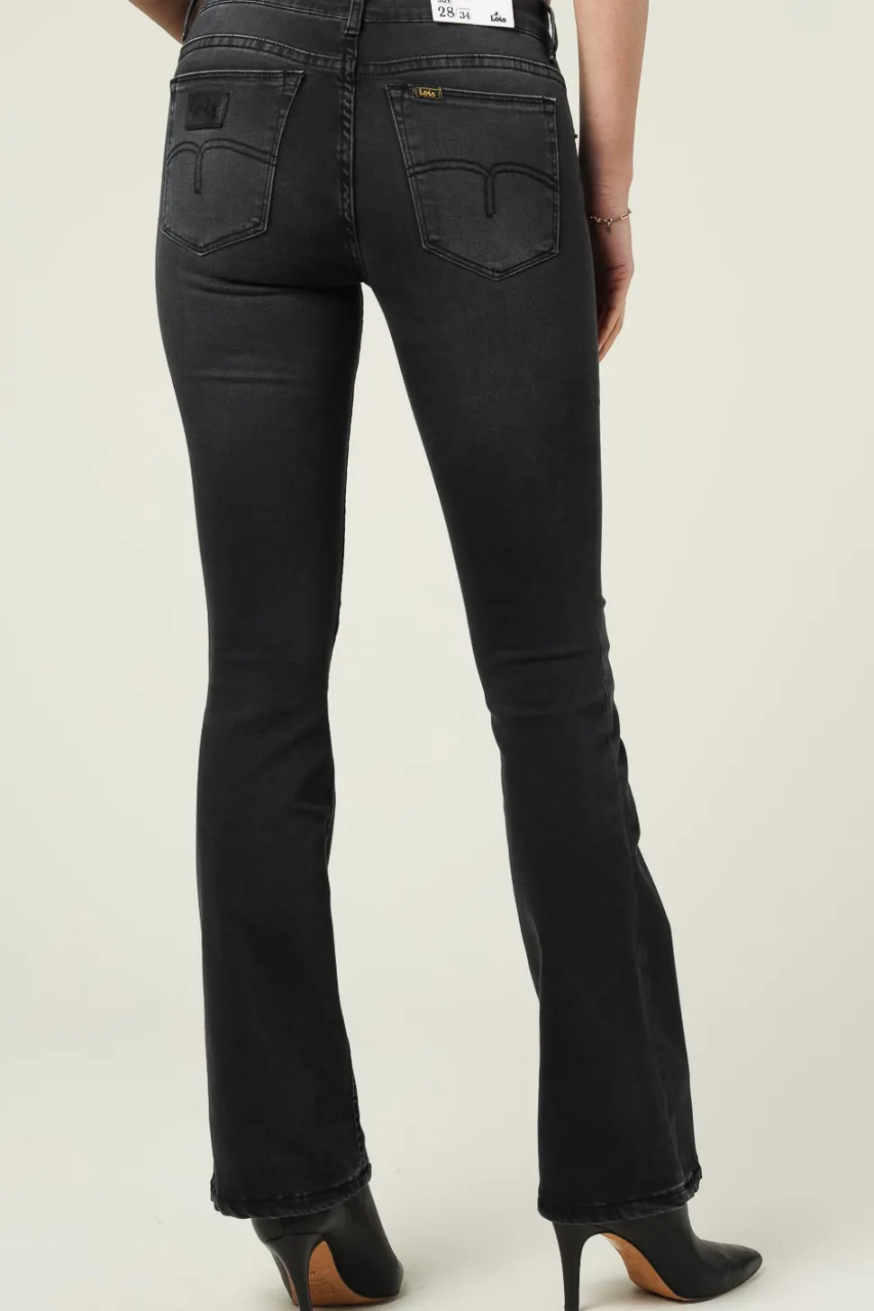 Flared Stretch Jeans Melrose L32 | Black... | Lois Jeans | Little Soho