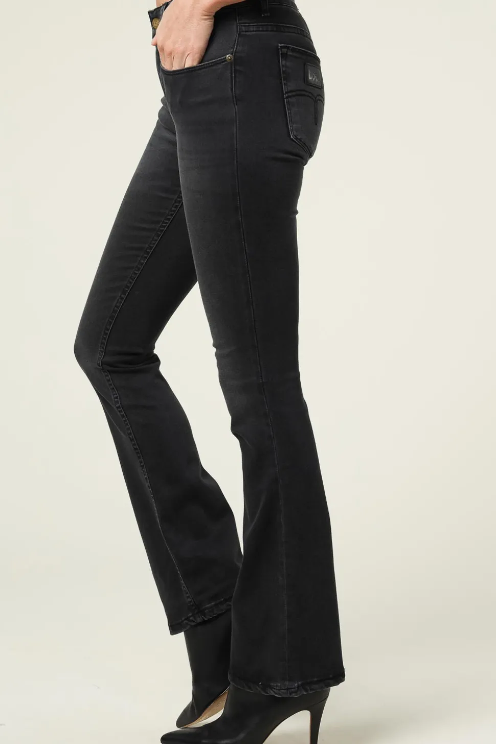Flared Stretch Jeans Melrose L34 | Black... | Lois Jeans | Little Soho