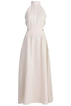 Halter Mousseline Dress Cadiz | Natural... | March23 | Little Soho