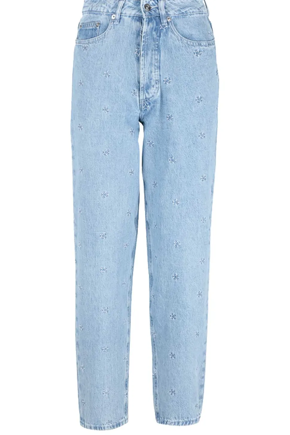 High Waist Jeans With Embroidery Colorado | Blue... | Berenice | Little Soho
