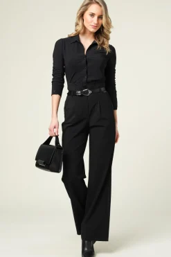 High Waist Pants From Travelwear Evita | Black... | D-Etoiles Casiope | Little Soho