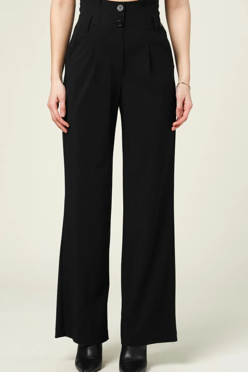 High Waist Pants From Travelwear Evita | Black... | D-Etoiles Casiope | Little Soho