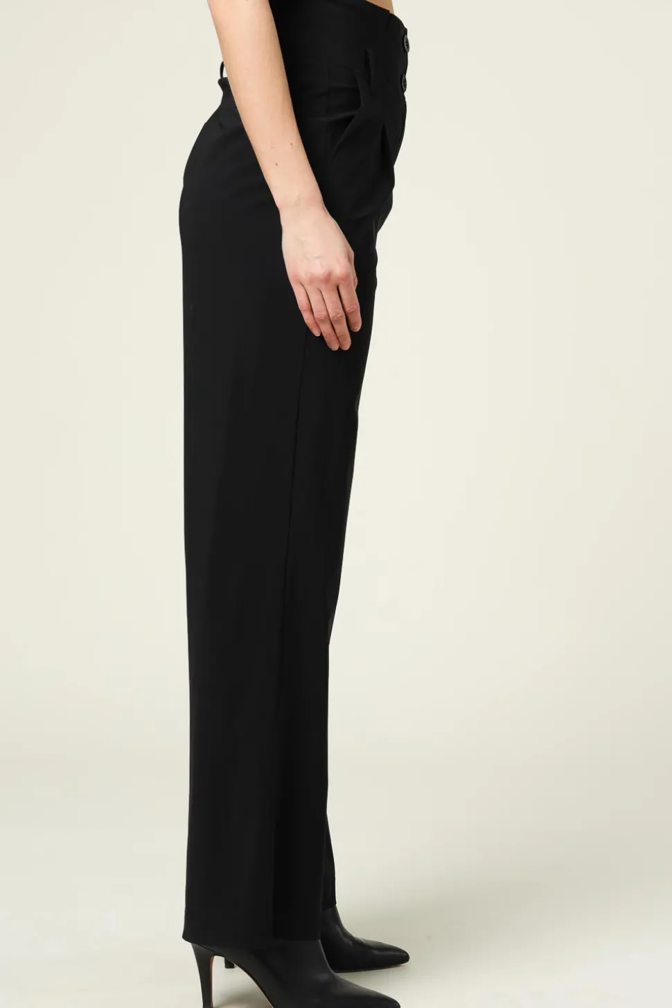 High Waist Pants From Travelwear Evita | Black... | D-Etoiles Casiope | Little Soho