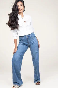 High Waist Straight Jeans Rosa L34 | Blue... | Lois Jeans | Little Soho