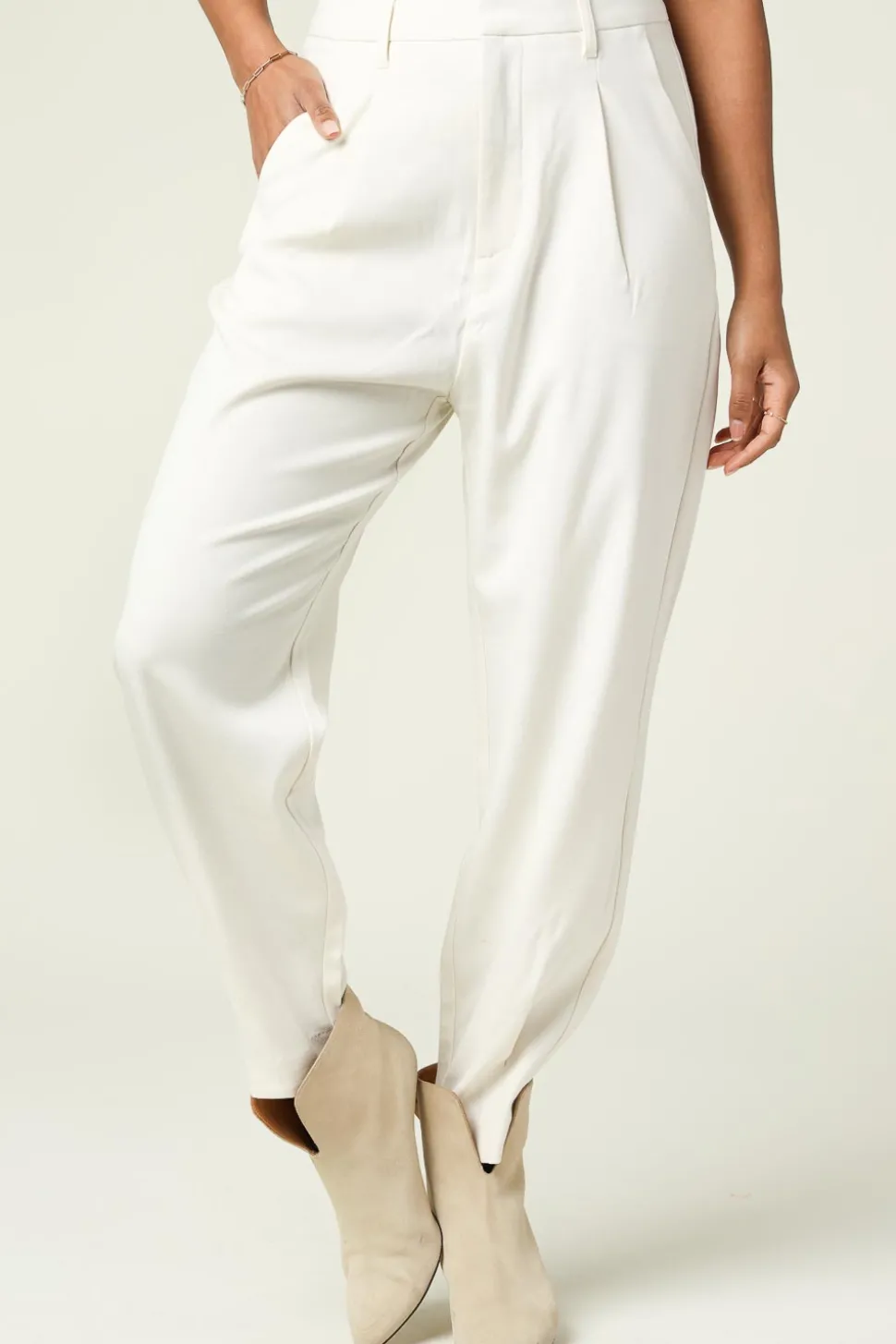 High Waist Trousers Tailor | Natural... | Copenhagen Muse | Little Soho