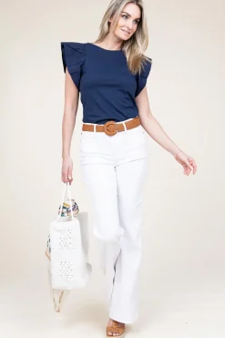 High Waist Wide Leg Pants Dojo | White... | 7 For All Mankind | Little Soho