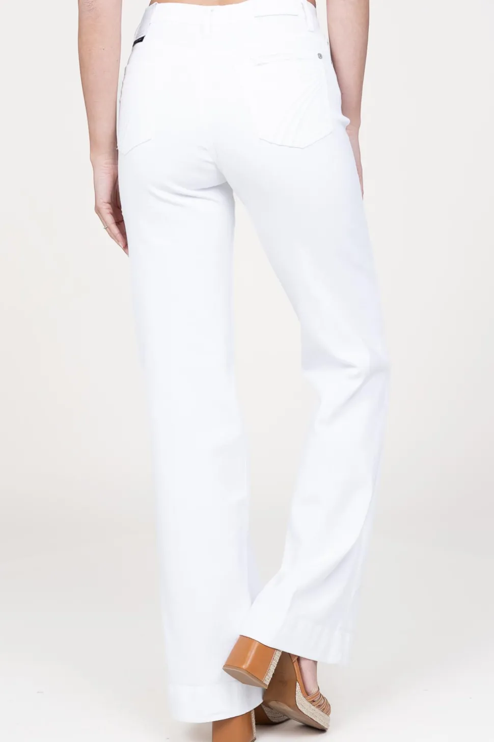 High Waist Wide Leg Pants Dojo | White... | 7 For All Mankind | Little Soho