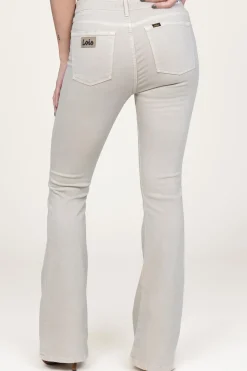 Hw Flared Stretch Jeans Raval L34 | Beige... | Lois Jeans | Little Soho