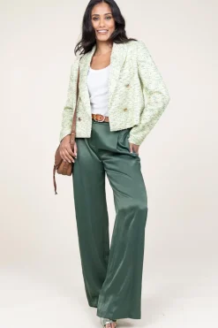 Jacquard Blazer With Lurex Carmine | Green... | Liu Jo | Little Soho