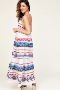 Jacquard Maxi Dress Oriana | Blue... | Devotion | Little Soho