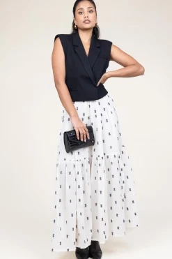 Jacquard Maxi Skirt Sunset | Natural... | Lollys Laundry | Little Soho