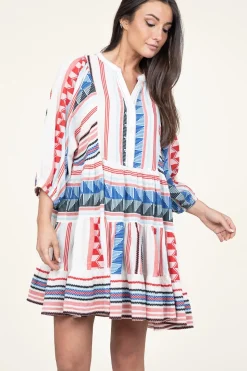 Jacquard Midi Dress Silvana | Blue... | Devotion | Little Soho