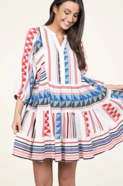 Jacquard Midi Dress Silvana | Blue... | Devotion | Little Soho