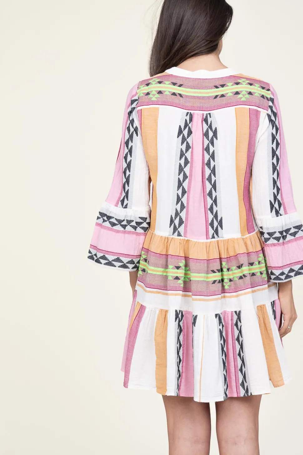 Jacquard Mini Dress Ella | Pink... | Devotion | Little Soho