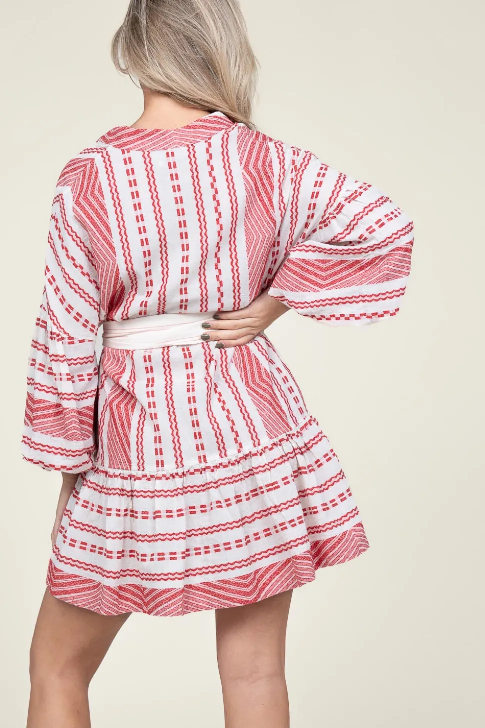 Jacquard Mini Dress Isabella | Red... | Devotion | Little Soho