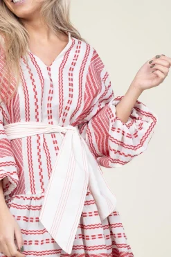 Jacquard Mini Dress Isabella | Red... | Devotion | Little Soho