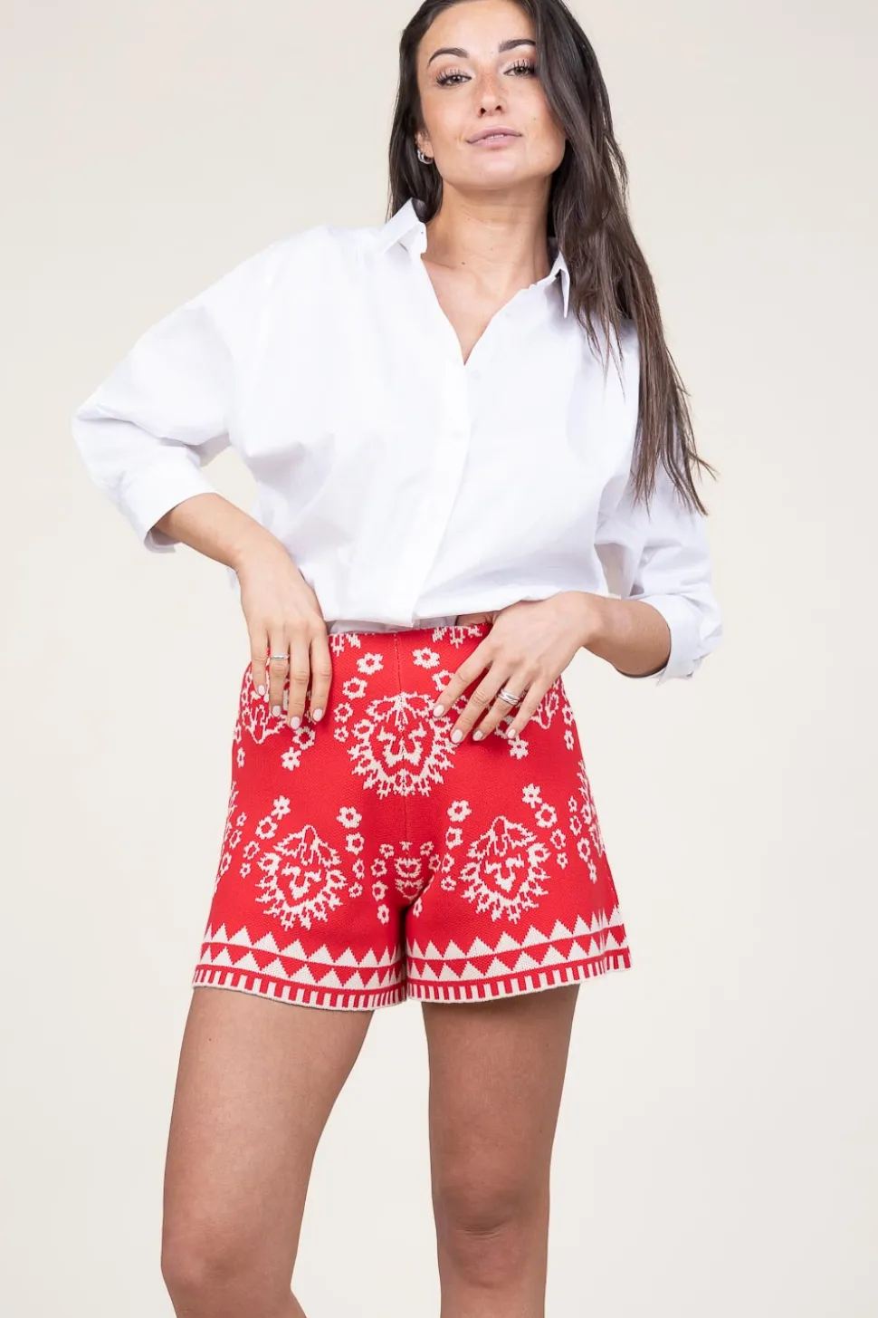 Jacquard Short Pergola | Red... | Liu Jo | Little Soho