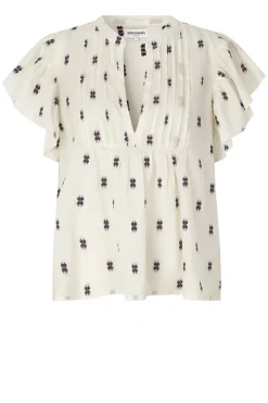 Jacquard Top With Print Isabel | Natural... | Lollys Laundry | Little Soho