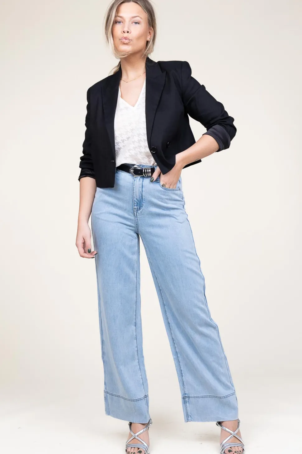 Jacquard Viscose Blend Top Pomona | White... | Dante 6 | Little Soho