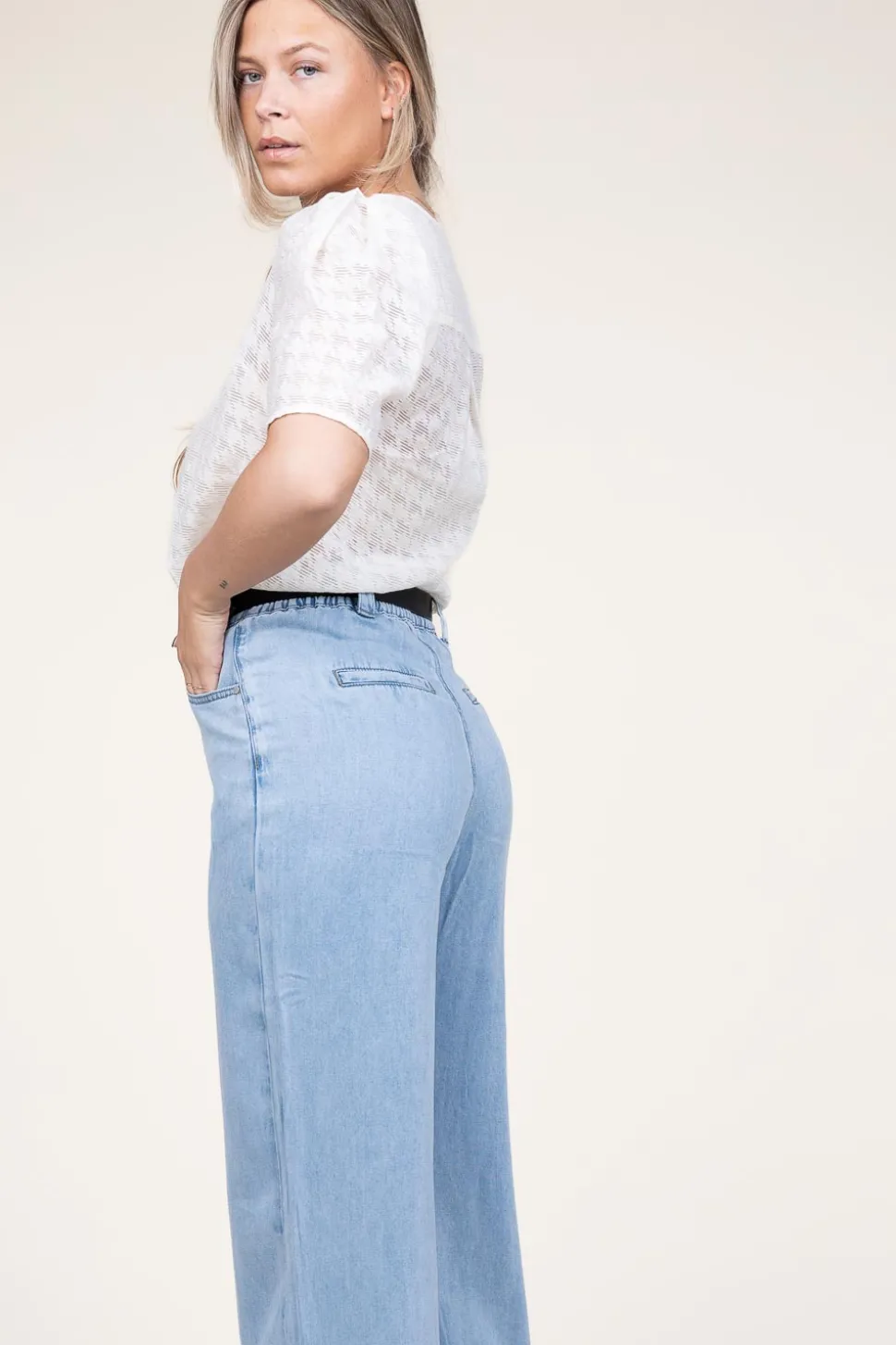Jacquard Viscose Blend Top Pomona | White... | Dante 6 | Little Soho
