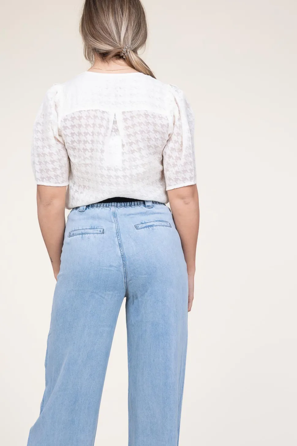 Jacquard Viscose Blend Top Pomona | White... | Dante 6 | Little Soho