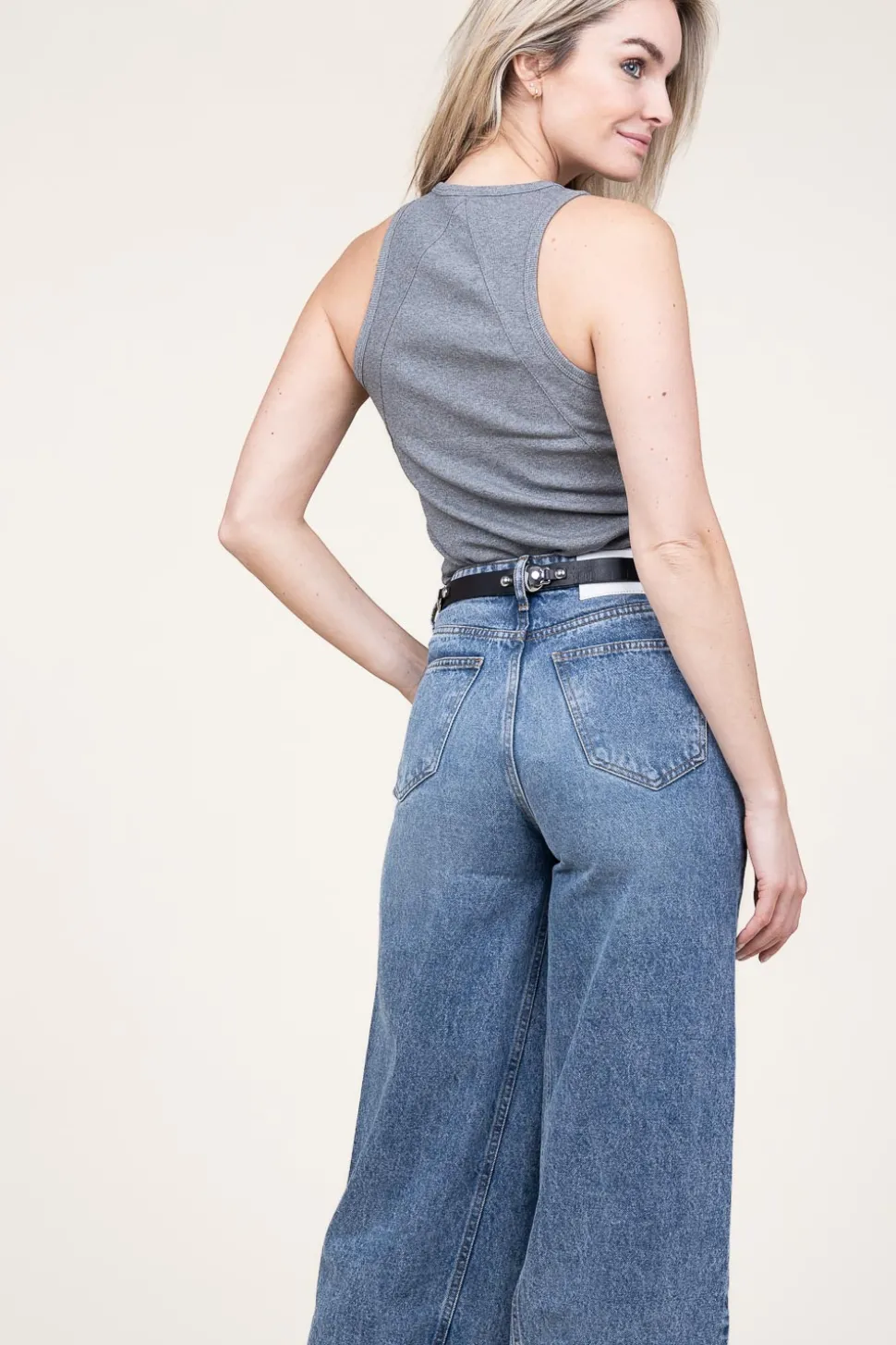Jersey Rib Tanktop Ivi | Grey... | Dante 6 | Little Soho