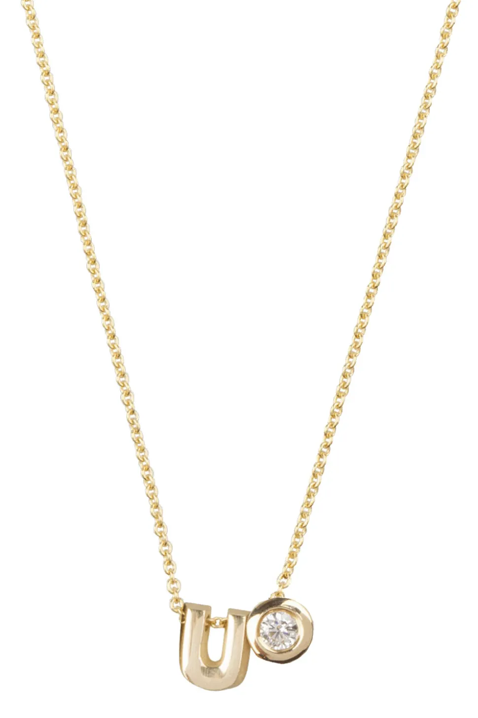 14K Golden Necklace Length 42 Cm | Yellow Gold... | Just Franky | Little Soho