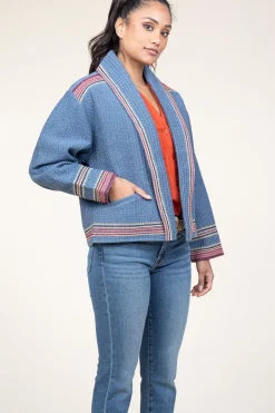 Kimono Jacket Ciago | Blue... | Ba&Sh | Little Soho