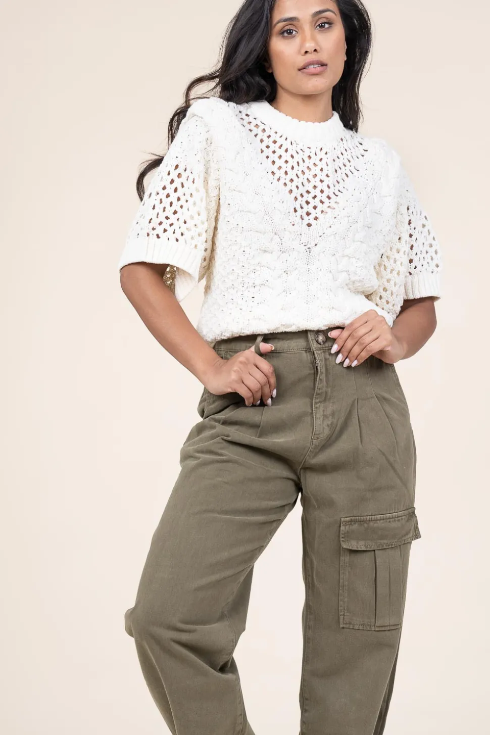Knitted Boxy Sweater Evie | Natural... | Copenhagen Muse | Little Soho