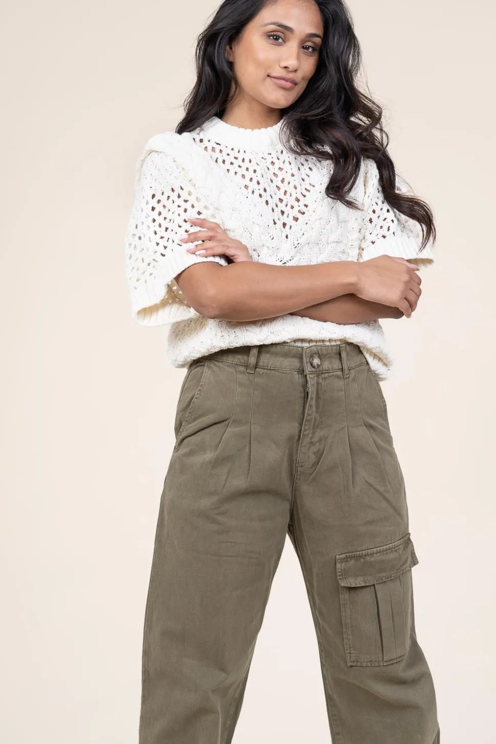 Knitted Boxy Sweater Evie | Natural... | Copenhagen Muse | Little Soho