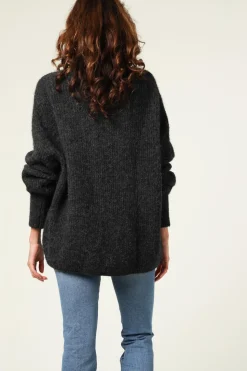 Knitted Cardigan East | Dark Grey... | American Vintage | Little Soho