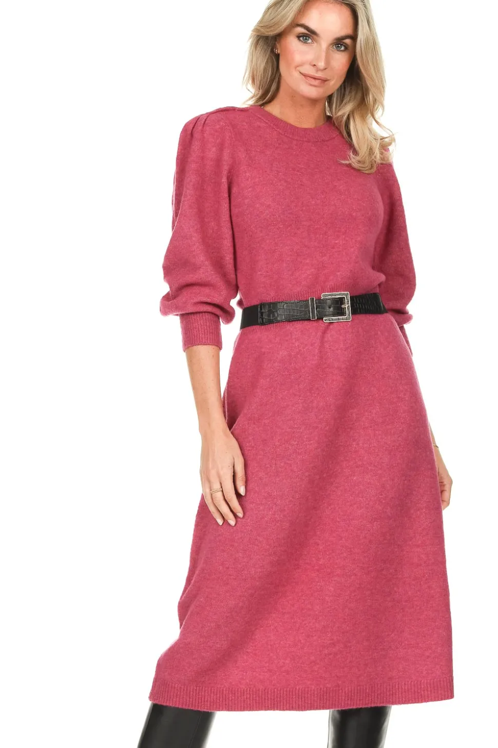 Knitted Midi-Dress Aninia | Pink... | Dante 6 | Little Soho