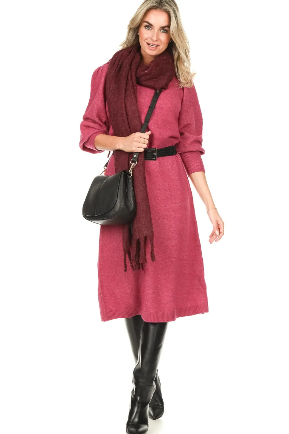 Knitted Midi-Dress Aninia | Pink... | Dante 6 | Little Soho