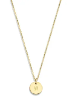 14Kt Golden Necklace Coin 43 Cm | Yellow Gold... | Just Franky | Little Soho