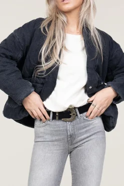 Leather Belt Bilane | Black... | Ba&Sh | Little Soho