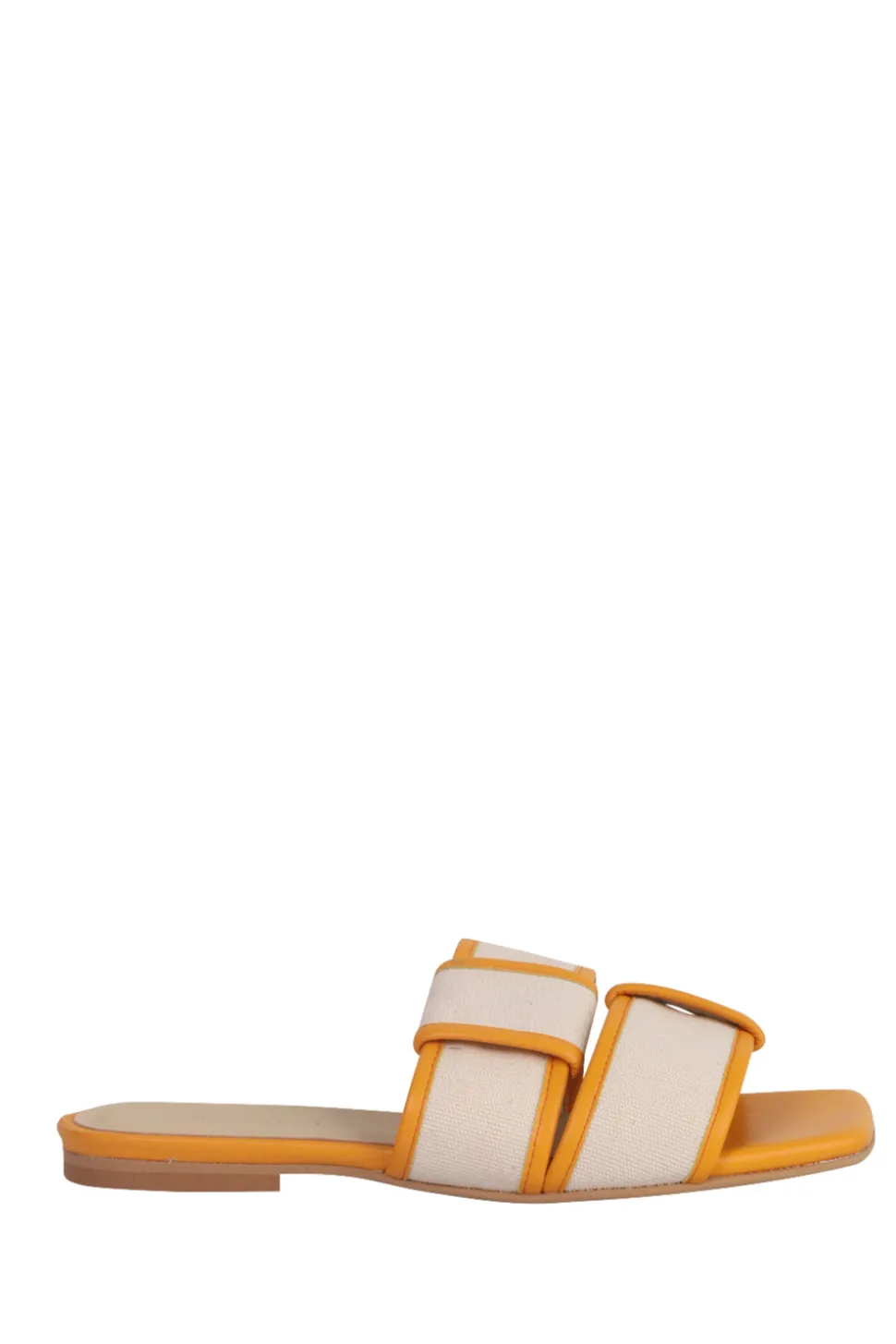Leather Flip-Flops Jackie | Orange... | March23 | Little Soho