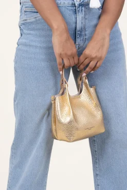Leather Handbag Dua Small | Gold... | Gianni Chiarini | Little Soho