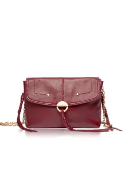 Leather Schoudertas Othilia Small | Bordeaux... | Vanessa Bruno | Little Soho